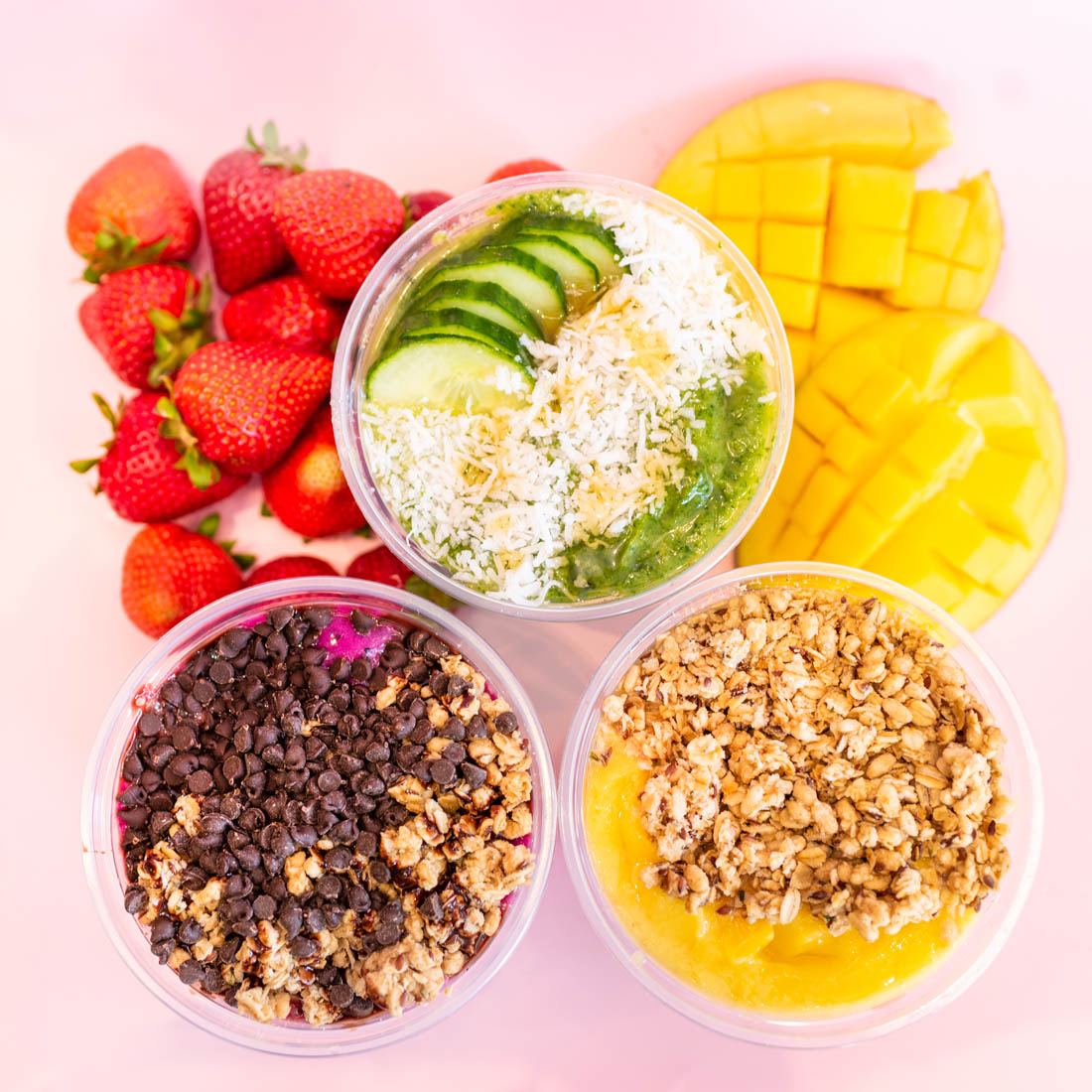 Rush Bowls smoothie bowls nutrition info in Sandy Springs, GA.